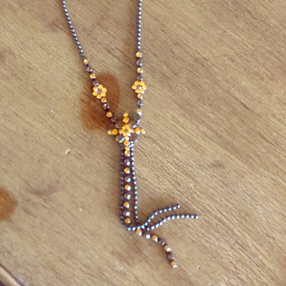 Canary yellow sparkle necklace